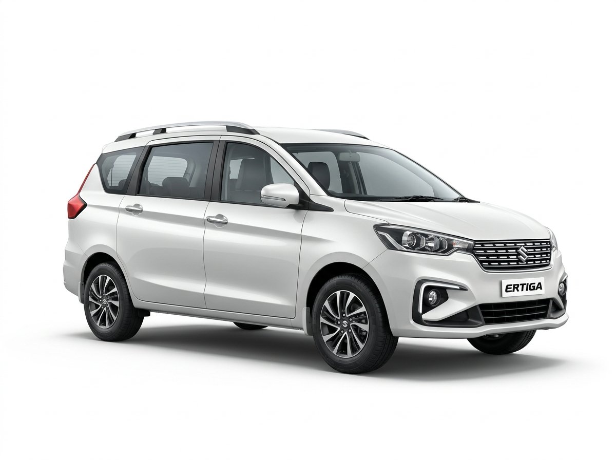White Maruti Ertiga 7-Seater Taxi